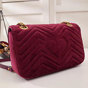 Modishbags Marmont velvet Medium shoulder bag in Wine Red - 4