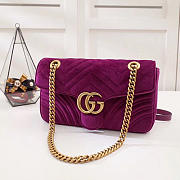 Modishbags Marmont velvet Medium shoulder bag in Purple - 2