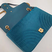Modishbags Marmont velvet Large shoulder bag in Blue - 4