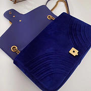 Modishbags Marmont velvet Large shoulder bag in Dark Blue - 3