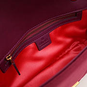 Modishbags Marmont velvet Large shoulder bag in Wine Red - 4