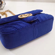 Modishbags Marmont velvet Small shoulder bag in Dark Blue - 2