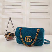 	Modishbags Marmont velvet Small shoulder bag in Blue - 1