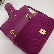 	Modishbags Marmont velvet Small shoulder bag in Purple - 4