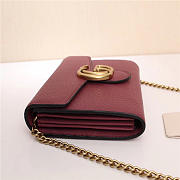 	Modishbags Marmont leather mini chain bag 401232 Wine Red - 6