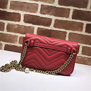 Modishbags Pearly Marmont Flap Belt Bag Leather Red 476809 - 6