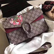 Modishbags Dionysus Blooms Bag In Kahki With Purplish Red 400249 - 1