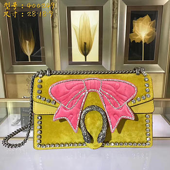 Modishbags Dionysus Blooms Bag In Yellow 400249