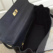 Modishbags Kelly Mini Leather Black Handbag - 6