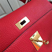 Modishbags Kelly Mini Leather Red Handbag - 6