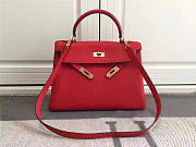 Modishbags Kelly Mini Leather Red Handbag - 1