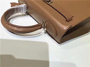Modishbags Kelly Leather Handbag Khaki - 2