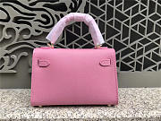 Modishbags Kelly Leather Handbag In Pink - 2