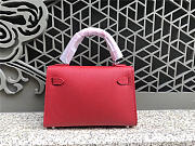 Modishbags Kelly Leather Handbag In Red - 2