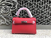 Modishbags Kelly Leather Handbag In Red - 1