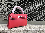 Modishbags Kelly Leather Handbag In Red - 4