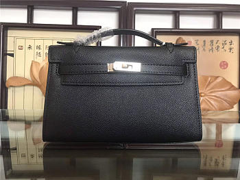 	Modishbags Mini Kelly Bag Sellier 22cm Black