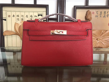 	Modishbags Mini Kelly Bag Sellier 22cm Red