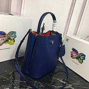 Modishbags Double Saffiano Bucket Bag 1BA212 Blue - 4