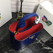 Modishbags Double Saffiano Bucket Bag 1BA212 Blue - 2