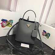 Modishbags Double Saffiano Bucket Bag 1BA212 Grey - 1