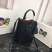 Modishbags Double Saffiano Bucket Bag 1BA212 Black - 2