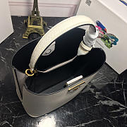Modishbags Double Saffiano Bucket Bag 1BA212 White - 5