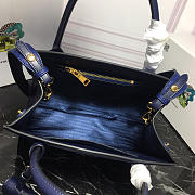 Modishbags Monochrome Saffiano Leather Handbag 1BA155 Navy Blue - 2