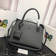 Modishbags Monochrome Saffiano Leather Handbag 1BA155 Grey - 3