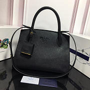 Modishbags Monochrome Saffiano Leather Handbag 1BA155 Black - 1