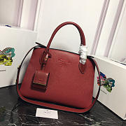 Modishbags Monochrome Saffiano Leather Handbag 1BA155 Red - 1