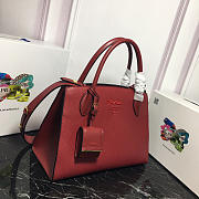 Modishbags Monochrome Saffiano Leather Handbag 1BA155 Red - 5
