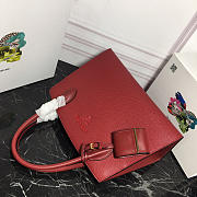 Modishbags Monochrome Saffiano Leather Handbag 1BA155 Red - 2