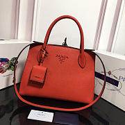 	Modishbags Monochrome Saffiano Leather Handbag 1BA155 Orange - 1