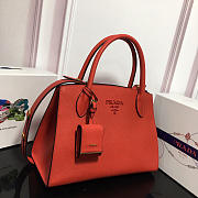 	Modishbags Monochrome Saffiano Leather Handbag 1BA155 Orange - 5