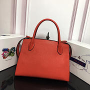 	Modishbags Monochrome Saffiano Leather Handbag 1BA155 Orange - 3