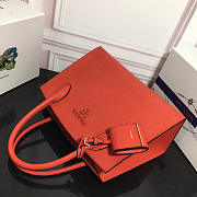 	Modishbags Monochrome Saffiano Leather Handbag 1BA155 Orange - 2