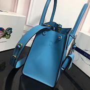 	Modishbags Monochrome Saffiano Leather Handbag 1BA155  Blue - 5