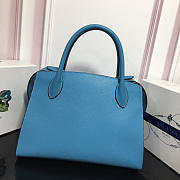 	Modishbags Monochrome Saffiano Leather Handbag 1BA155  Blue - 3