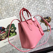 Modishbags Saffiano Cuir Small Double Leather Bag In Coral - 2