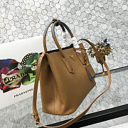 Modishbags Saffiano Cuir Small Double Leather Bag In Khaki - 5