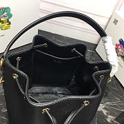 Modishbags Original Calfskin Leather Bucket Bag 1BE018 Black - 4