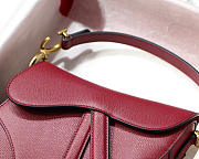 Modishbags Oblique Calfskin leather Saddle Small Bag in Red - 3