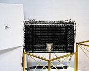 Modishbags Diorama Cannage Calfskin Bag In Black - 1
