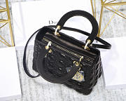 Modishbags Dior Leather Black Handbag With Gold Hardware - 4