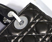 Modishbags Dior Leather Black Handbag With Silver Hardware - 2