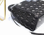 Modishbags Dior Leather Black Handbag With Silver Hardware - 3