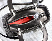 Modishbags Dior Leather Black Handbag With Silver Hardware - 4