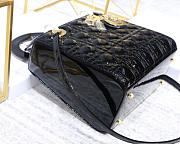 Modishbags Dior Leather Handbag In Black With Gold Hardware - 4