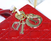 Modishbags Dior Leather Handbag In Red With Gold Hardware - 3